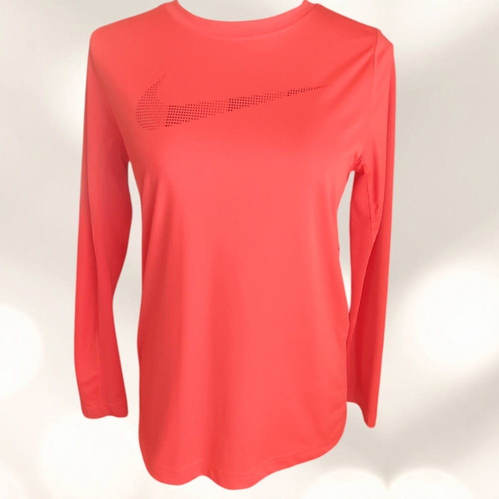Nike Size L  Coral Long Sleeve Performance Tee